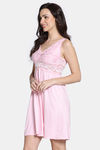 Zivame Lace N Mesh Babydoll - Coral Blush — thumbnail 2